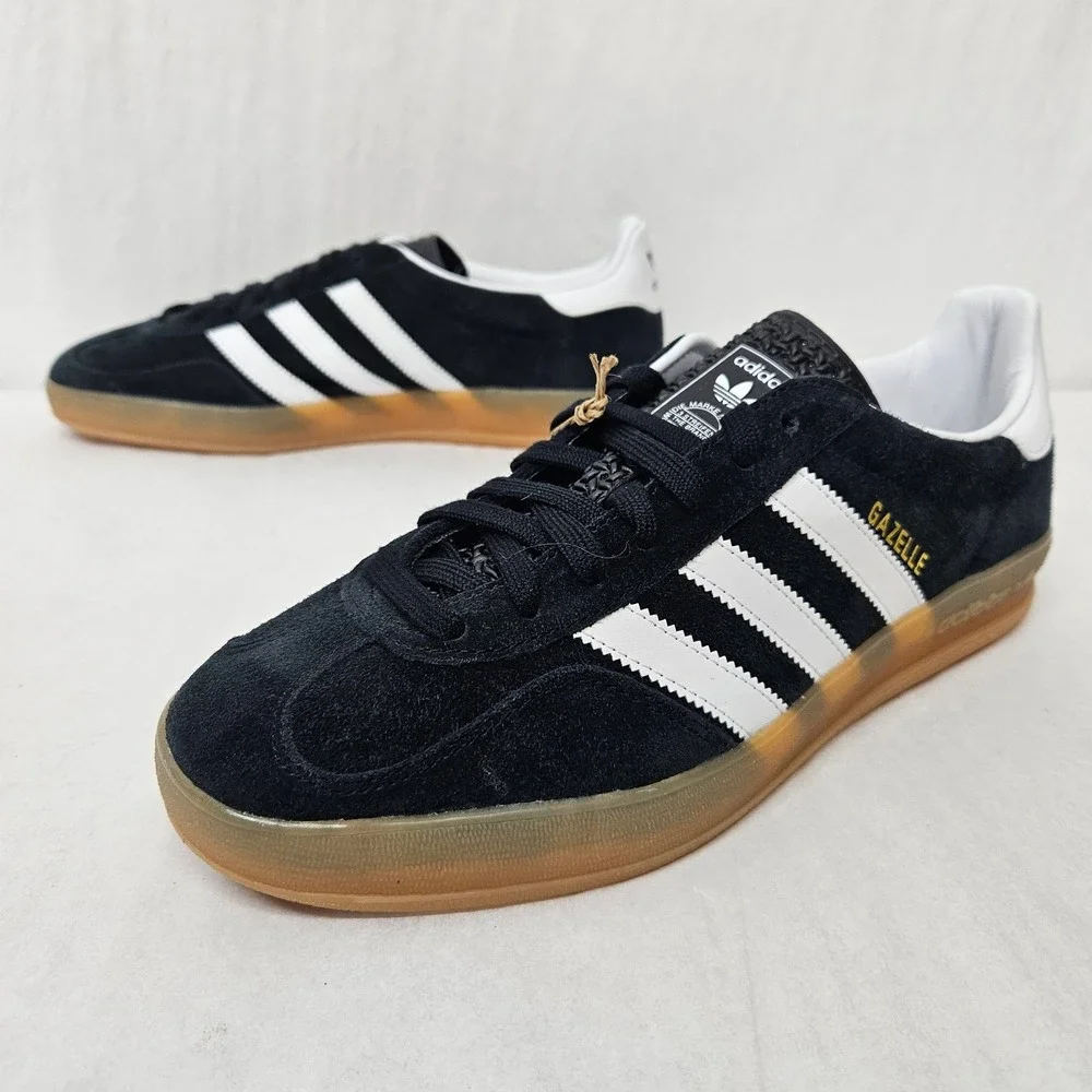 Adidas Gazelle Indoor Casual‎ Sneakers JI2060 Core Black White Gum Men Size 9